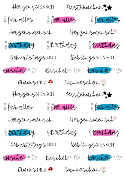 Wasserschiebefolie Kleine Stabkerzen 1