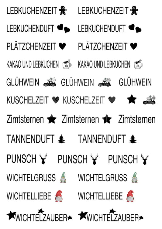 Wasserschiebefolie Kleine Stabkerzen 5