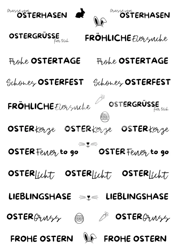 Wasserschiebefolie Ostern 1 Stabkerzen