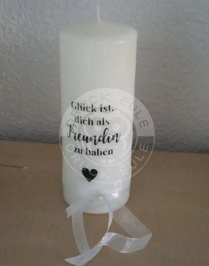 Wasserschiebefolie Sprüche 1 Blockkerze
