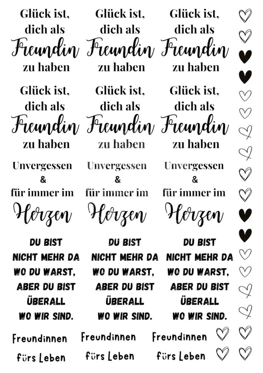 Wasserschiebefolie Sprüche 2