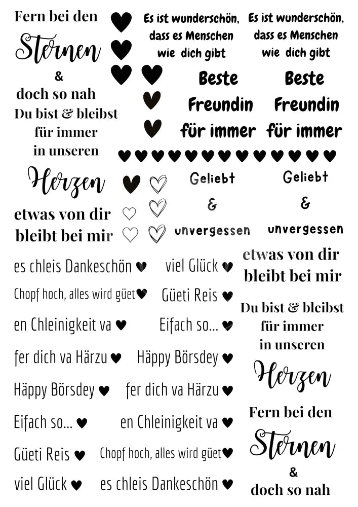 Wasserschiebefolie Sprüche 3