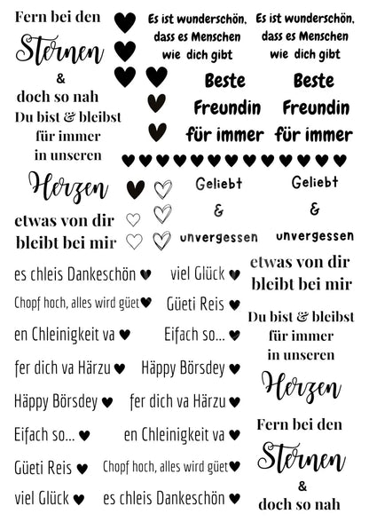 Wasserschiebefolie Sprüche 3