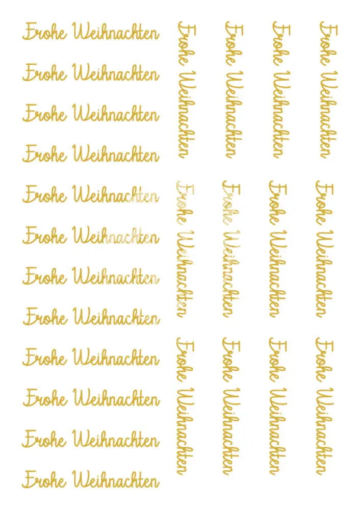 Wasserschiebefolie Stabkerzen 6 Gold