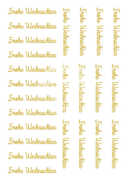 Wasserschiebefolie Stabkerzen 6 Gold