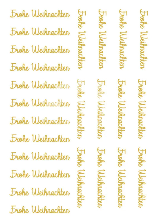 Wasserschiebefolie Stabkerzen 6 Gold
