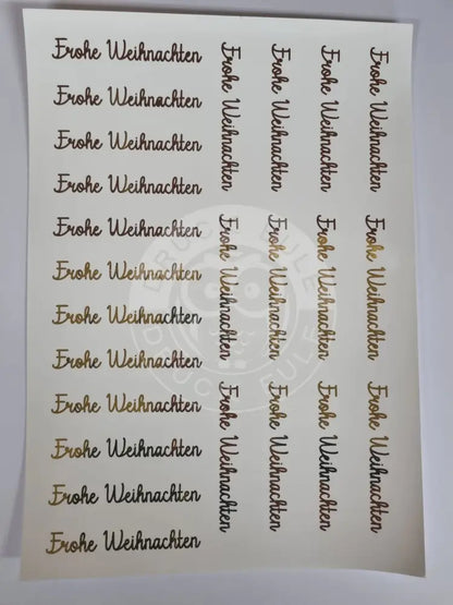Wasserschiebefolie Stabkerzen 6 Gold