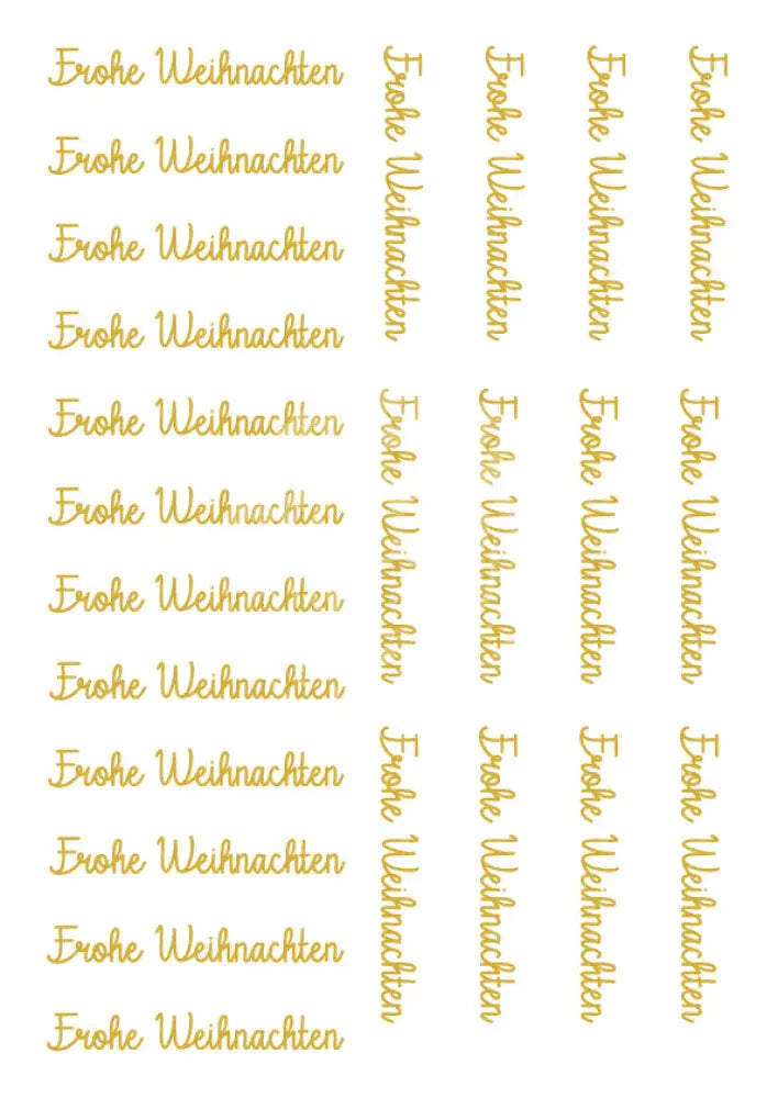 Wasserschiebefolie Stabkerzen 6 Gold
