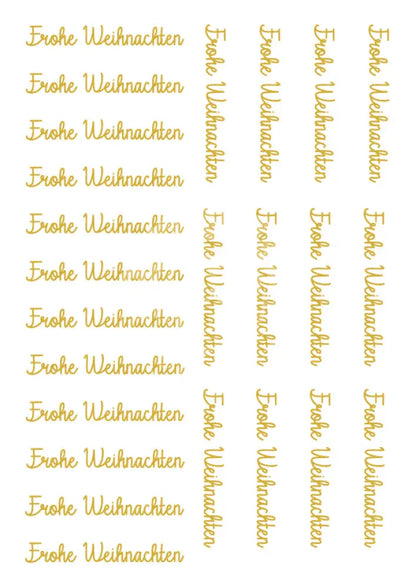 Wasserschiebefolie Stabkerzen 6 Gold