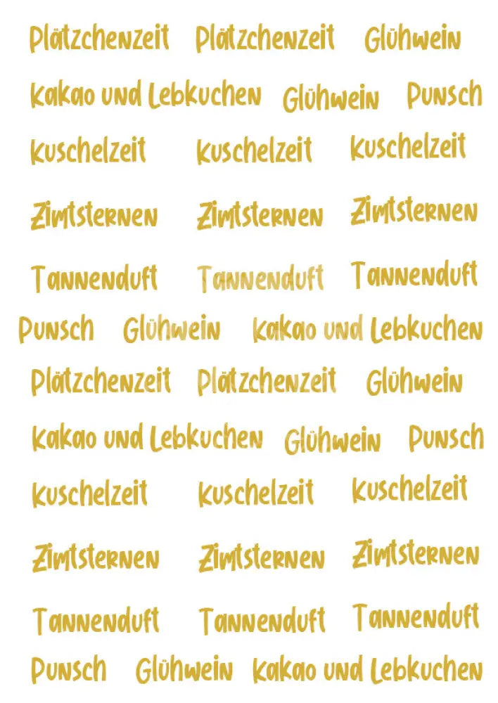 Wasserschiebefolie Stabkerzen 7 Gold