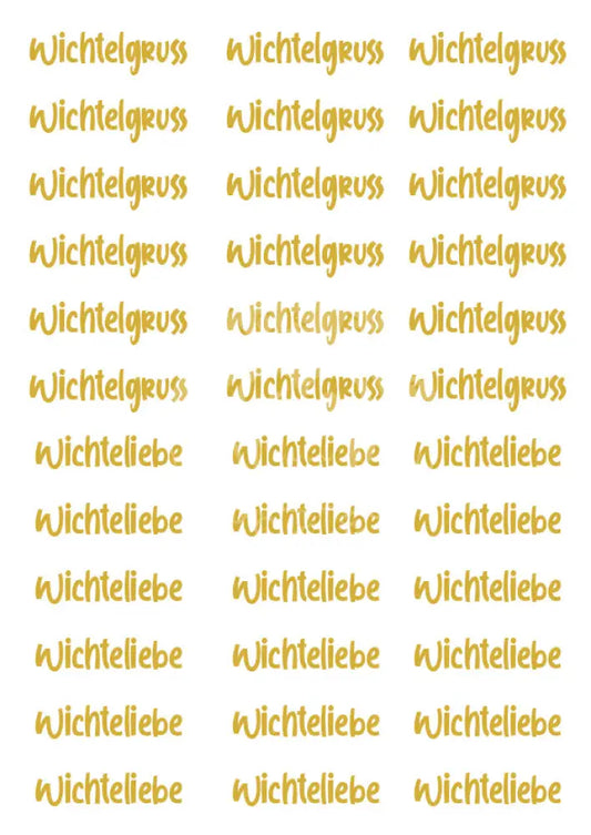 Wasserschiebefolie Stabkerzen 8 Gold