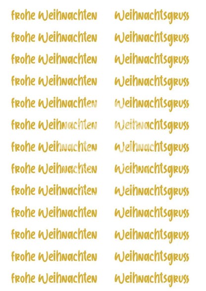 Wasserschiebefolie Stabkerzen 9 Gold