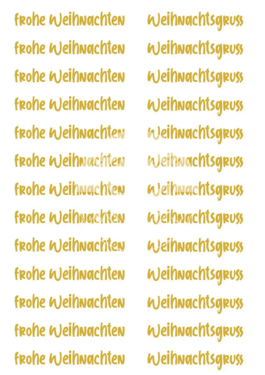 Wasserschiebefolie Stabkerzen 9 Gold