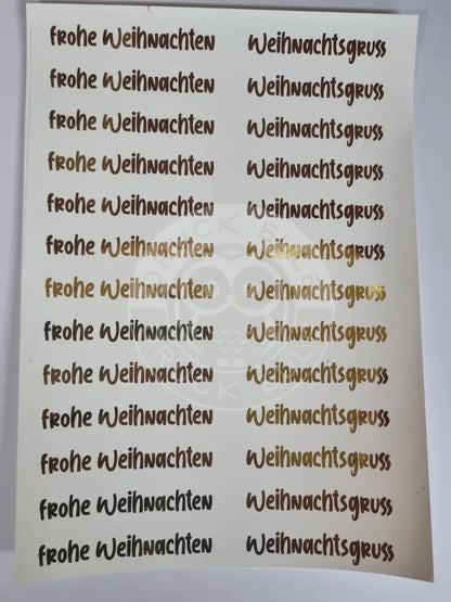 Wasserschiebefolie Stabkerzen 9 Gold