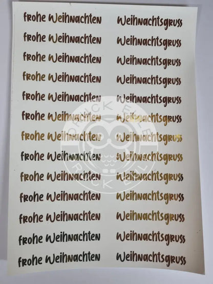 Wasserschiebefolie Stabkerzen 9 Gold