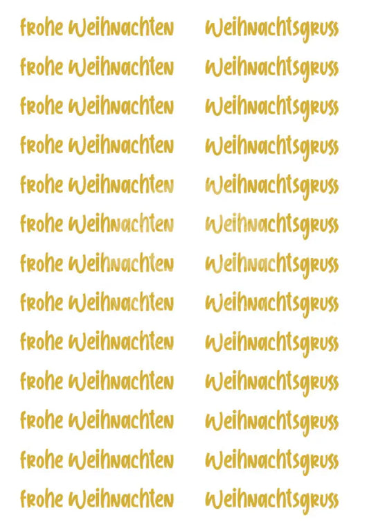 Wasserschiebefolie Stabkerzen 9 Gold