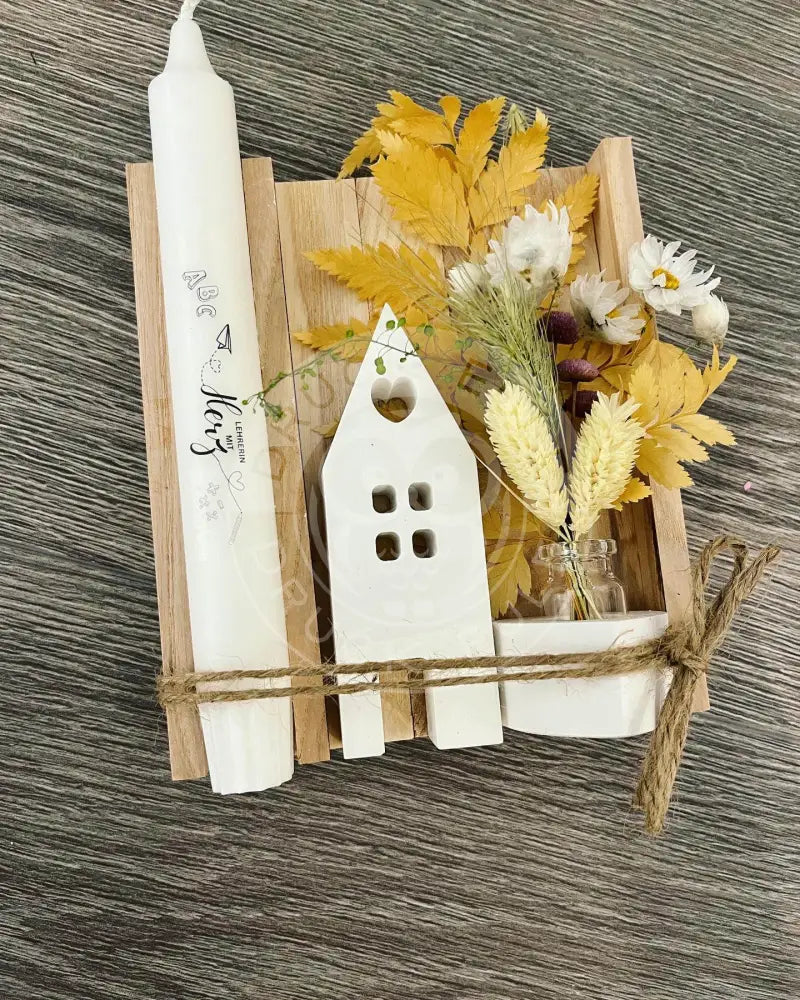 Wasserschiebefolie Stabkerzen Abschied 1