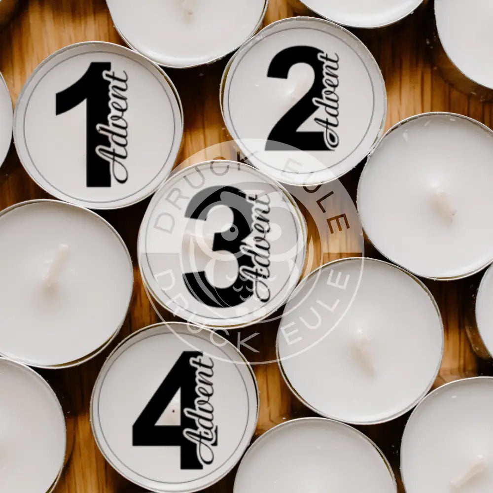 Wasserschiebefolie Teelichtbotschaft Advent 1