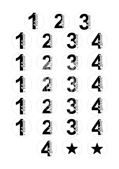 Wasserschiebefolie Teelichtbotschaft Advent 1