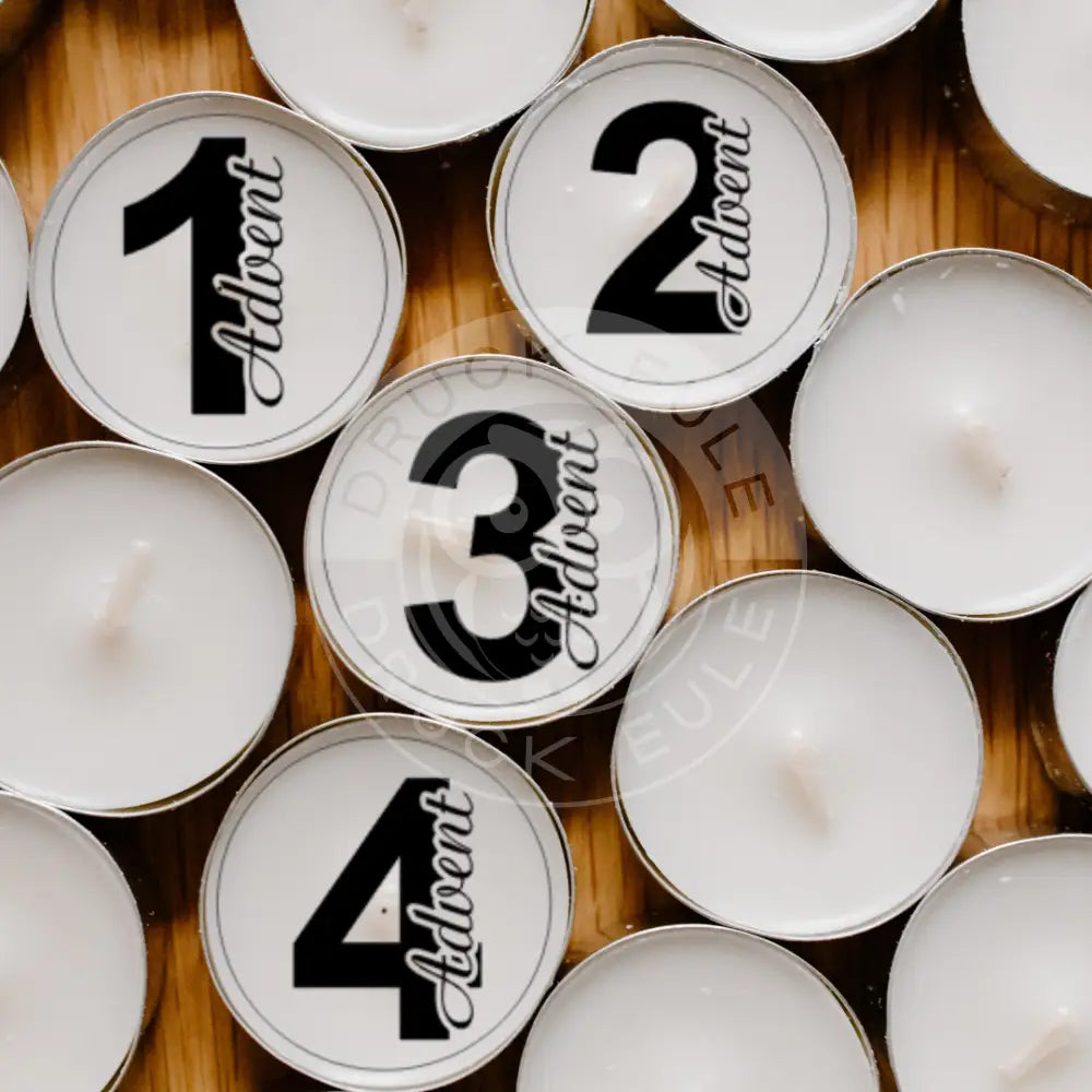 Wasserschiebefolie Teelichtbotschaft Advent 1