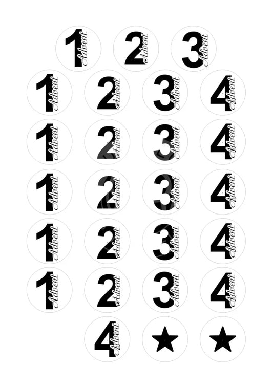 Wasserschiebefolie Teelichtbotschaft Advent 1