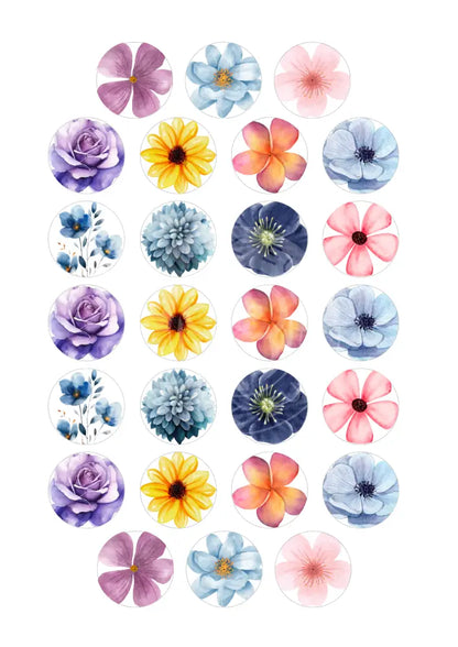 Wasserschiebefolie Teelichtbotschaft Blumen 1