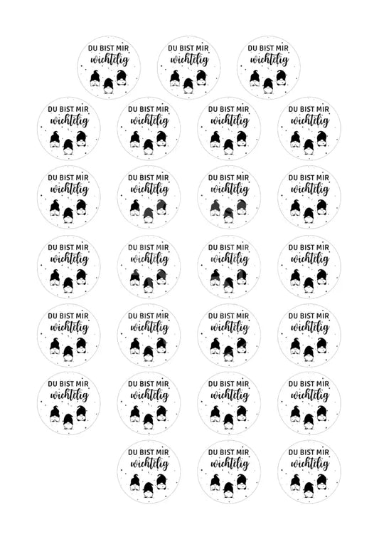 Wasserschiebefolie Teelichtbotschaft Du bist mir wichtelig