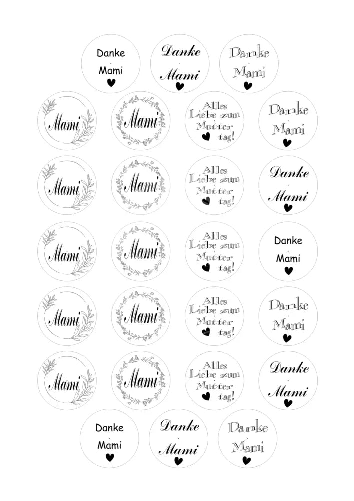 Wasserschiebefolie Teelichtbotschaft Mami 1