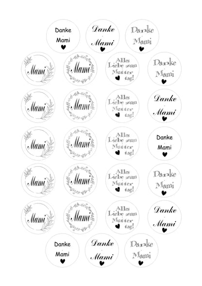 Wasserschiebefolie Teelichtbotschaft Mami 1