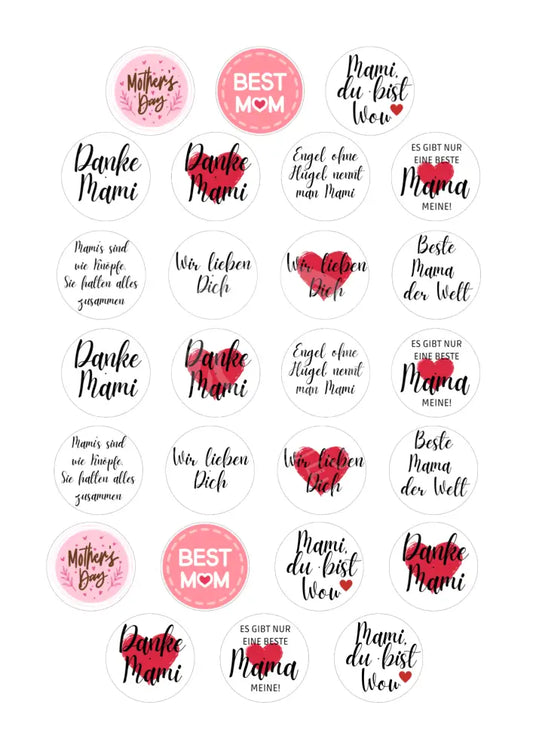 Wasserschiebefolie Teelichtbotschaft Muttertag 3