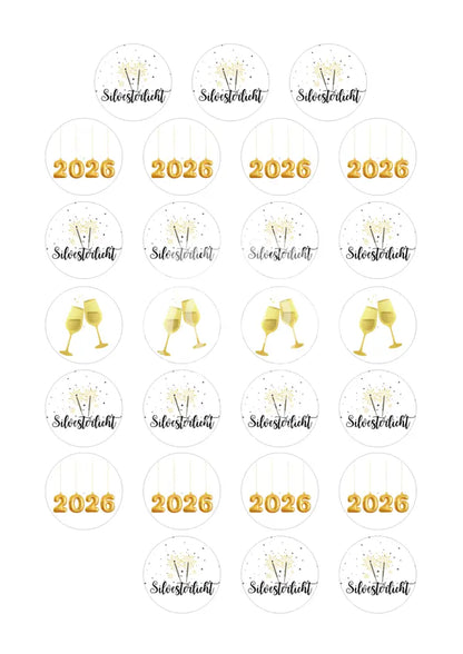 Wasserschiebefolie Teelichtbotschaft Neujahr 1