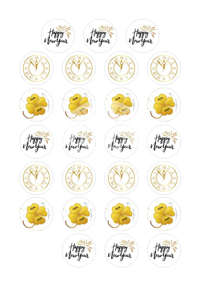 Wasserschiebefolie Teelichtbotschaft Neujahr 2