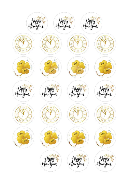 Wasserschiebefolie Teelichtbotschaft Neujahr 2