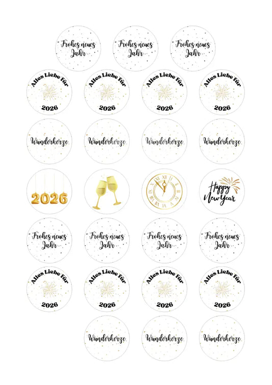 Wasserschiebefolie Teelichtbotschaft Neujahr 3