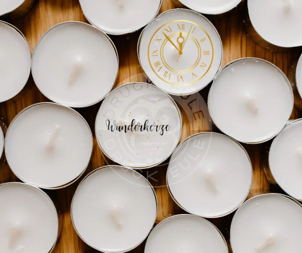 Wasserschiebefolie Teelichtbotschaft Neujahr 3