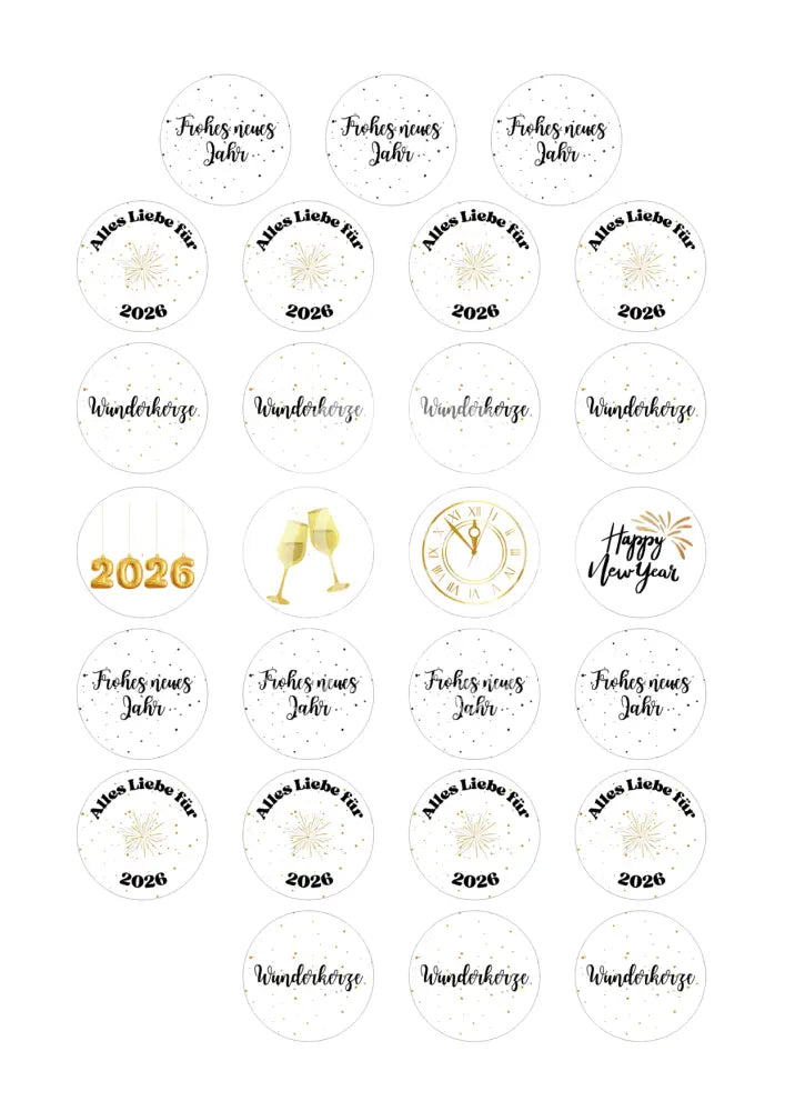 Wasserschiebefolie Teelichtbotschaft Neujahr 3