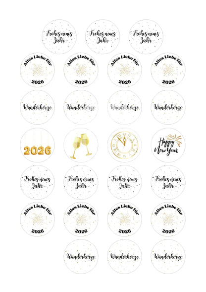 Wasserschiebefolie Teelichtbotschaft Neujahr 3