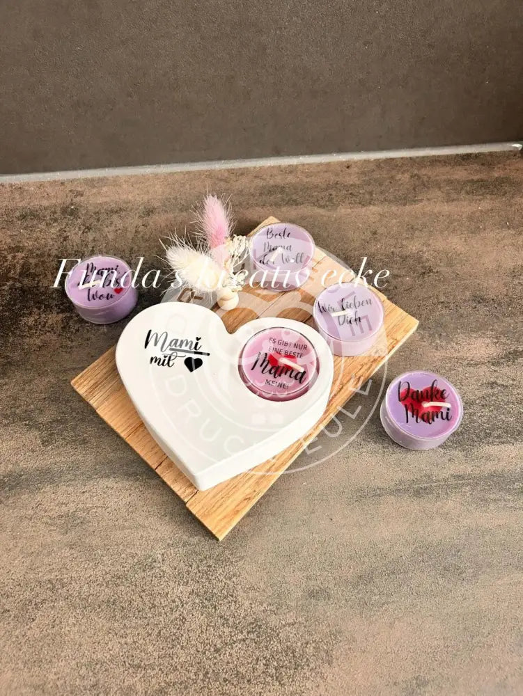 Wasserschiebefolie Teelichtbotschaft Muttertag 3