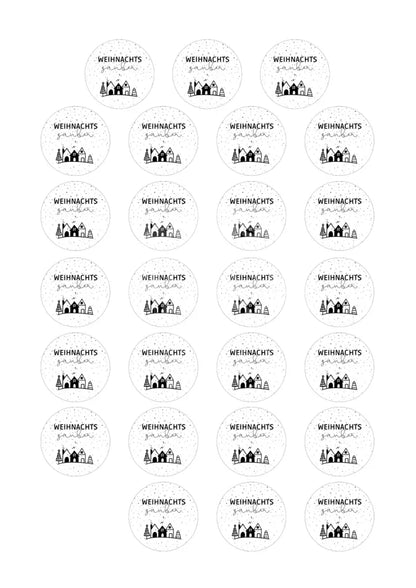 Wasserschiebefolie Teelichtbotschaft Weihnachtszauber