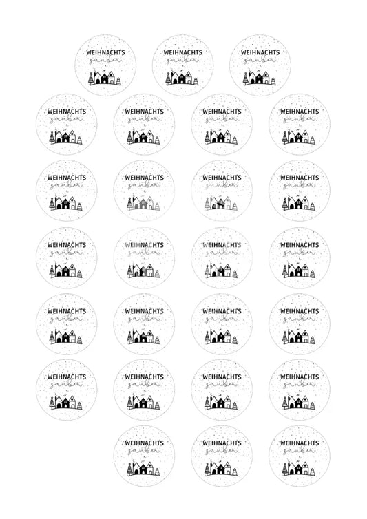 Wasserschiebefolie Teelichtbotschaft Weihnachtszauber