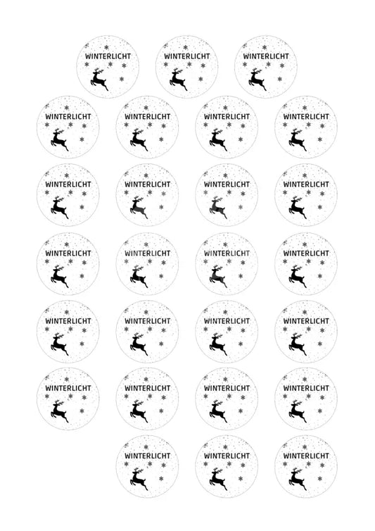 Wasserschiebefolie Teelichtbotschaft Winterlicht