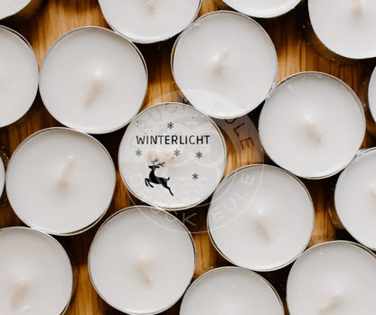 Wasserschiebefolie Teelichtbotschaft Winterlicht