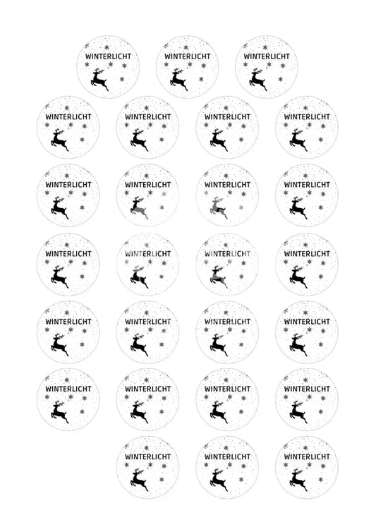 Wasserschiebefolie Teelichtbotschaft Winterlicht